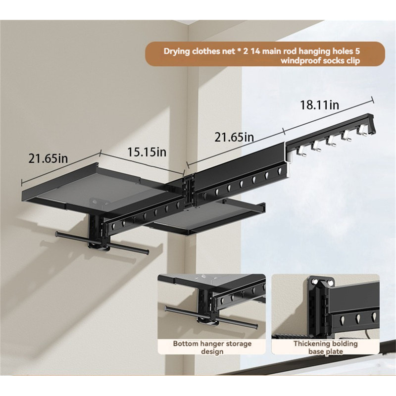 Portant pliant rétractable Spacemaster Pro