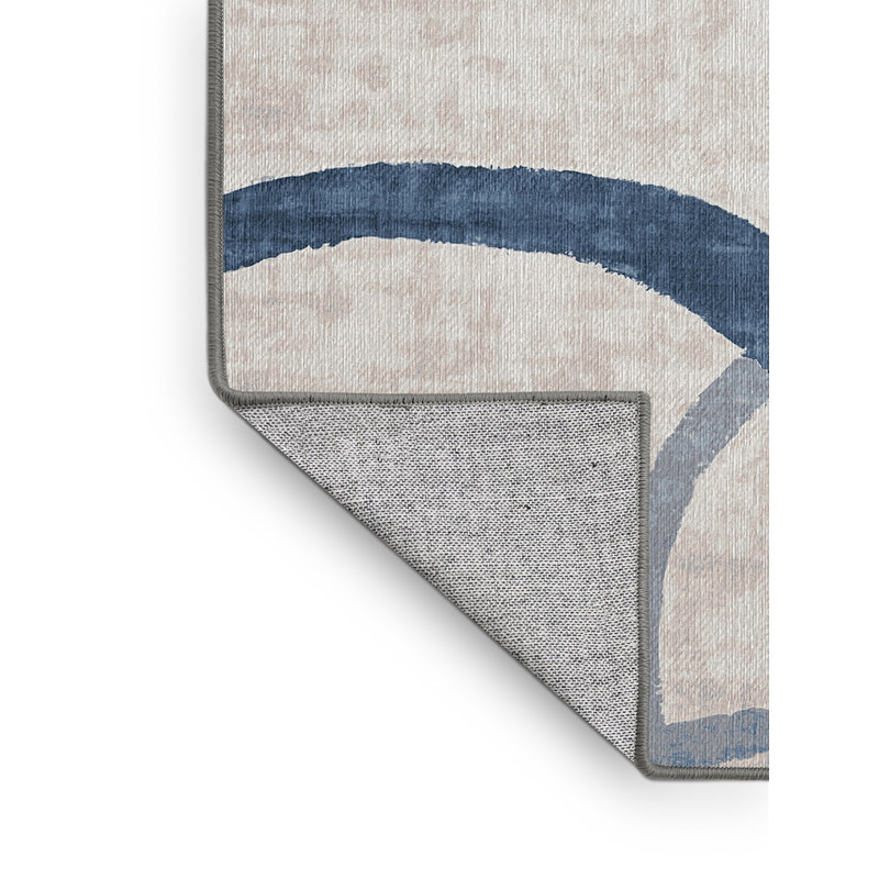 Machine Washable Gray Area Rug, Square 8'