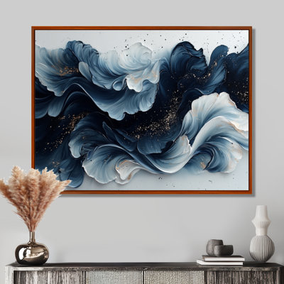 Encre monochrome Echo of River II - Op Art, art mural