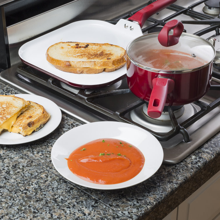 Bliss Saucepan, 2 Quart, Candy Apple Red/White - Ecolution – Ecolution  Cookware