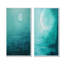 Ensemble de salon mural bleu sarcelle Tranquility Moon - Moon-1884183081-1884183080