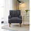 Chaises d'appoint confortables, chaise moderne en bois de velours côtelé large pour la maison