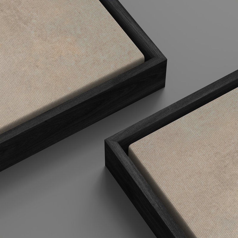 «Stacked Stones Zen Art Extra Large», reproduction d'art sur toile encadrée, H 60 po x l 20 po, Noir