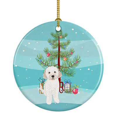 Ornement de Noël en céramique Doodle # 4