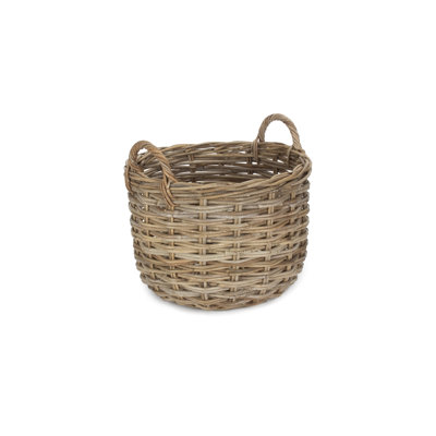 Wicker Rattan Log Storage Basket 