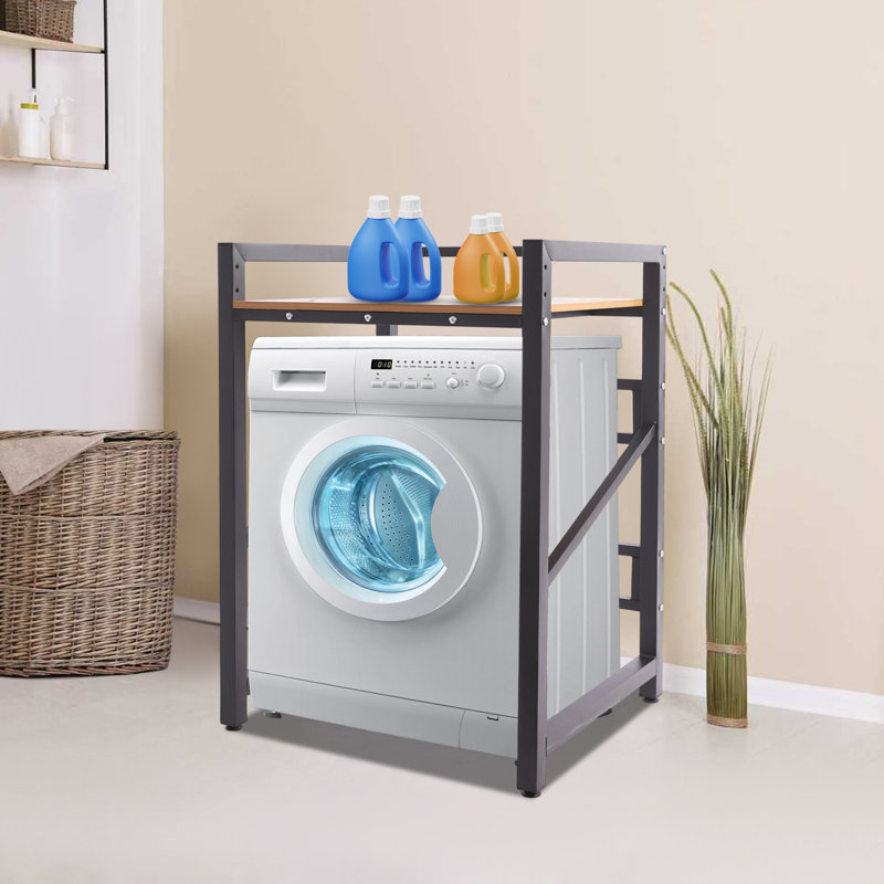 Washer&Dryer Stacking Rack With Adjustable Design, Matte Black