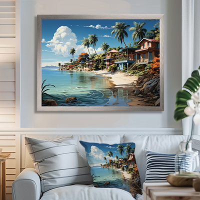 Beach Tropical Vibes - Coastal Beach, art mural encadré