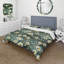Green And White Allure Daffodil Pattern Box Stitch Floral Duvet Cover-1869267306