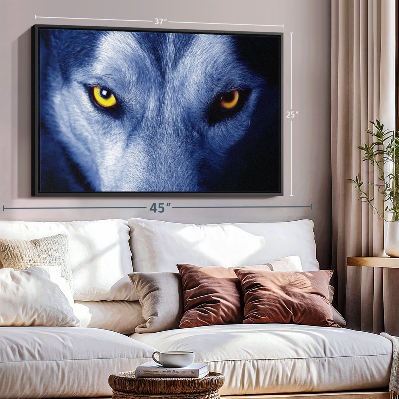 Animal «Mystic Wolf Eyes», reproduction sur toile, H 25 po x l 37 po