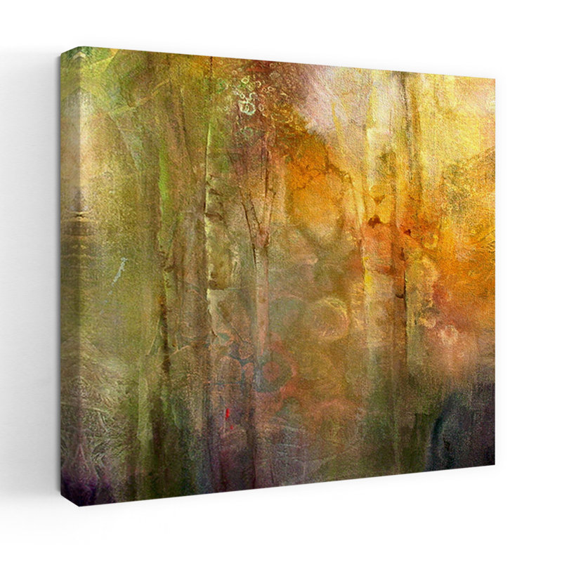 Art contemporain abstrait sur nature, H 18 po x l 18 po