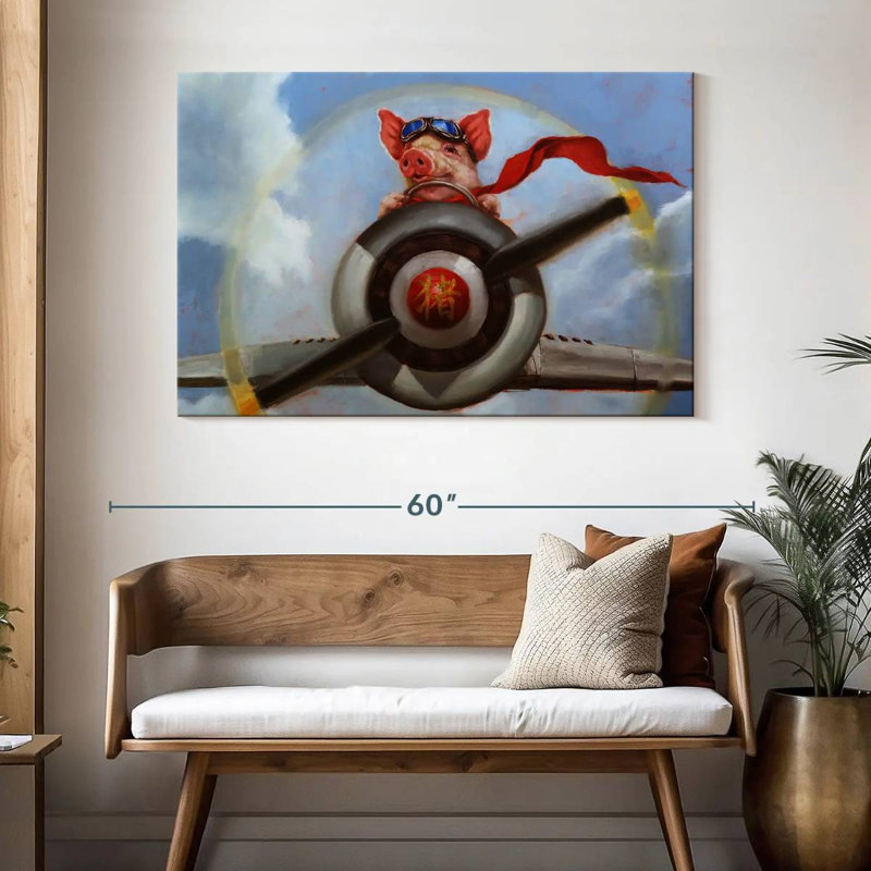 Brampt When Pigs Fly I, 32" H x 48" W