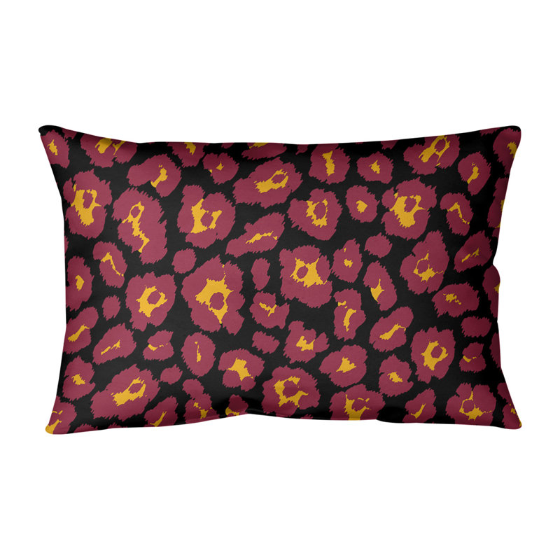 Housse de coussin rectangulaire Arizona football, Noir/rouge, Housse de coussin seulement - sans coussin, Polyester sergé