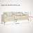 Solid Wood Frame 3 Seater Sofa with Compressed Seat Cushions, Modern Upholstered Couch for Living Room-2144303782