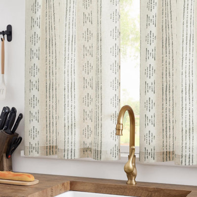 Rod Pocket Boho Kitchen Curtains
