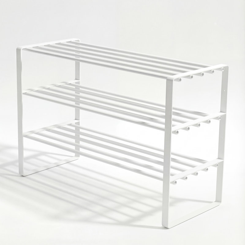 Rex 12 Pair Shoe Rack, White