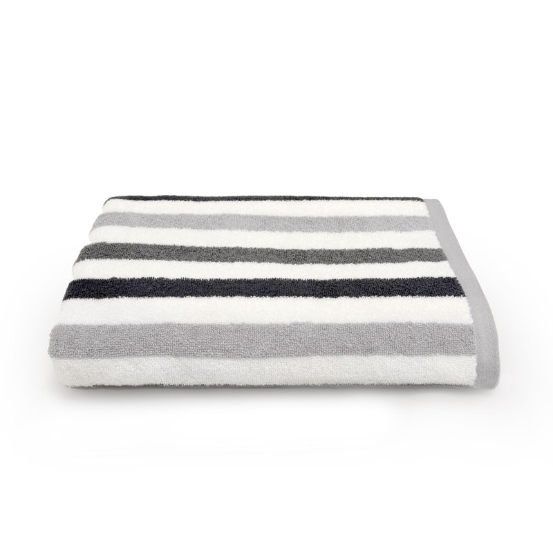 Samat Striped Bath Sheet, Grey