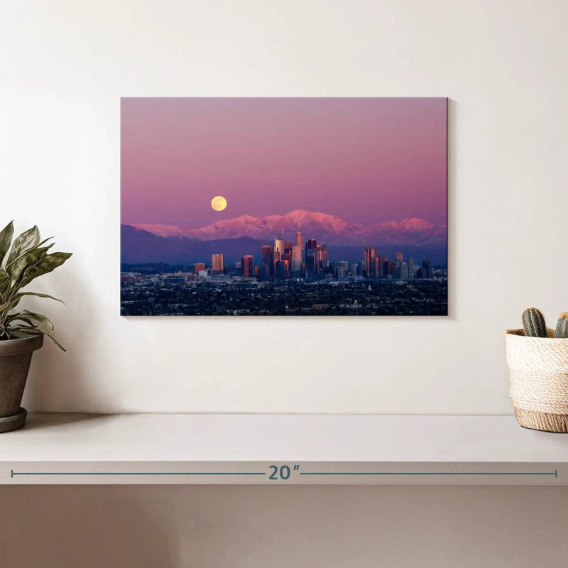Pleine lune Nicci sur Los Angeles, H 8 po x l 12 po
