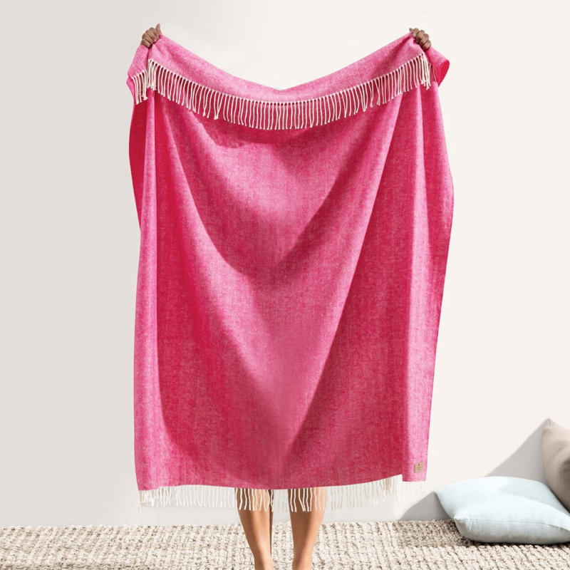 Italian Herringbone Throw, Peony