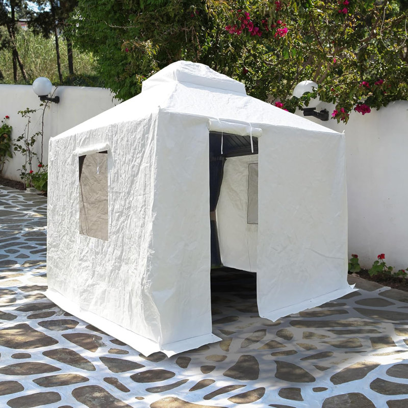Housse de pavillon pour abri de jardin en métal 8 pi x 8 pi