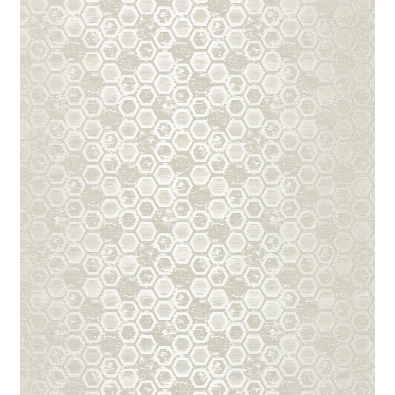 Hexagon Inspiration Geometric Wallpaper Roll, Stone