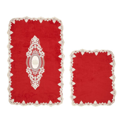 Ensemble de tapis de bain luxueux (2 pièces), 19,7 po x 23,6 po et 23,6 po x 39,4 po | 100% polyester, 1500 g / m², hauteur des poils: 0,6 po | Dessous antidérapant, antibactérien, facile à nettoyer, lavable à la machine à 86 ° F | Parfait pour le
