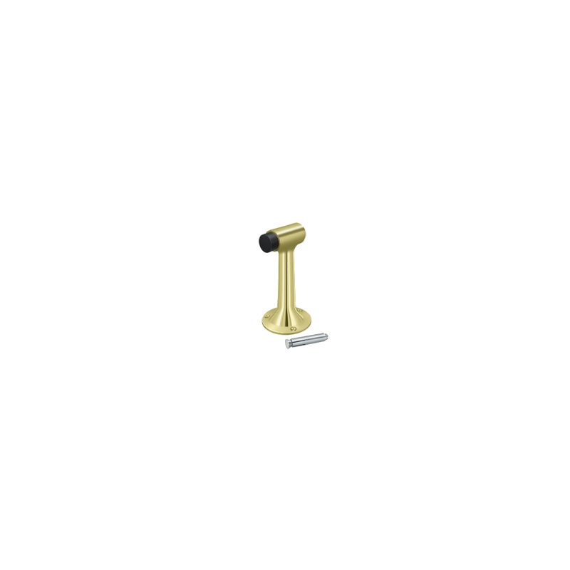 Door Stop, Polished Brass