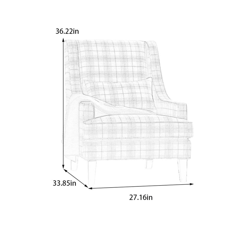 Ergonomically comfortable flannelette lounge chair