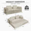 Canapé-lit convertible avec coussin cylindrique - Coussin pliant en velours côtelé pour une utilisation polyvalente dans le salon, la chambre à coucher, le salon et le studio-1844276345