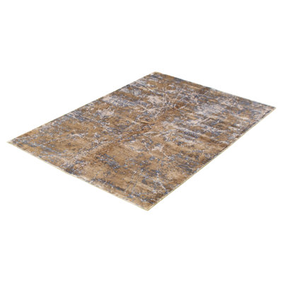 Juni One-of-a-Kind 5' x 7'6" 2010s Rectangle Viscose Area Rug in Beige and Brown