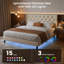Upholstered Bed Frame with Diamond Button Tufted Headboard-1491723740-1491723743