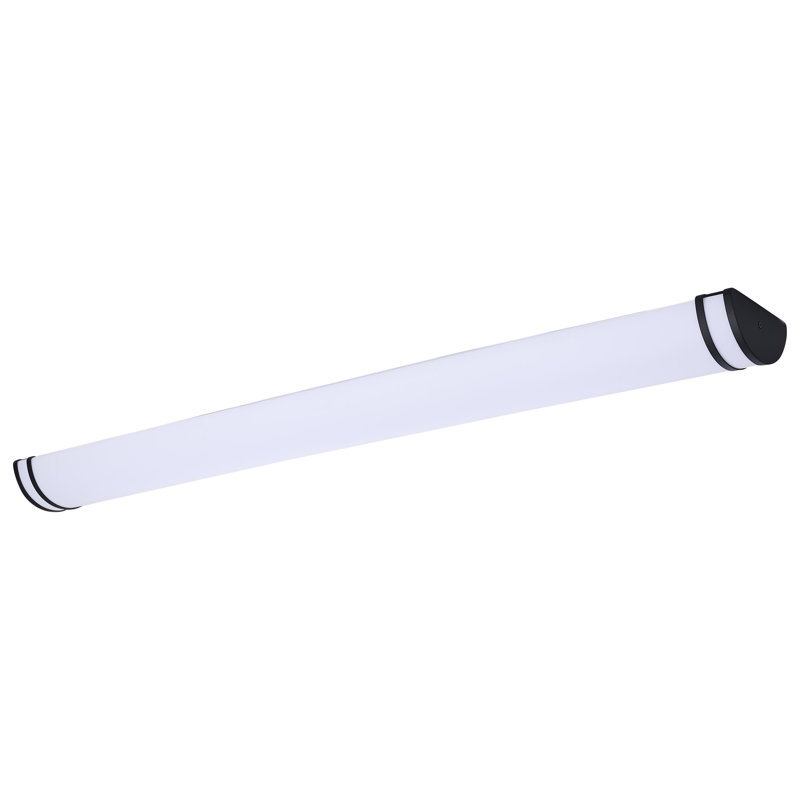  Olah LED Vanity Fixture 27K/3K/35K/4K/5K CCT Selectable, Black, 5.71" H x 48.98" W x 2.83" D