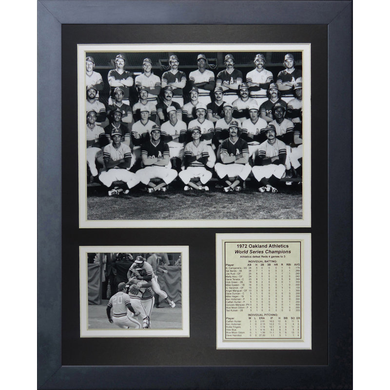 Souvenirs encadrée des champions du monde de la série 1972 oakland