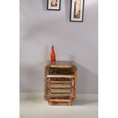 Abingt 45cm W Solid Wood Bedside Table