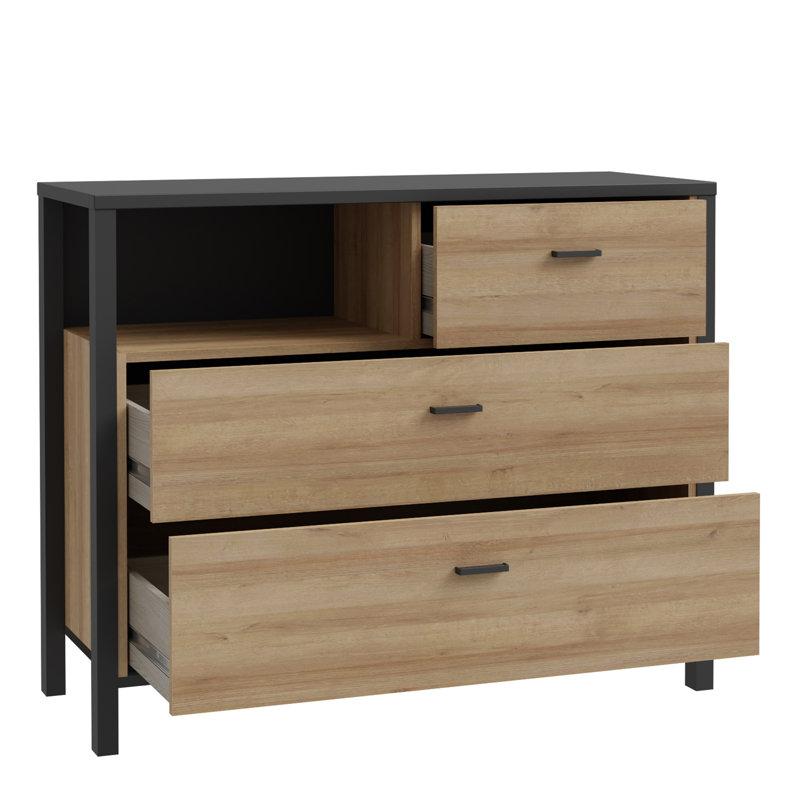 Abhiraj 104.8cm W 3 - Drawer Chest of Drawers