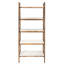 Bibliothèque élégante à 5 tablettes Mid-Century avec étagères en bois massif et matériaux robustes-123282126