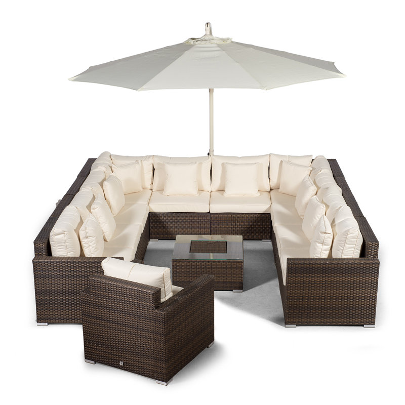 Yancey 5 Seater Rattan Corner Sofa Set