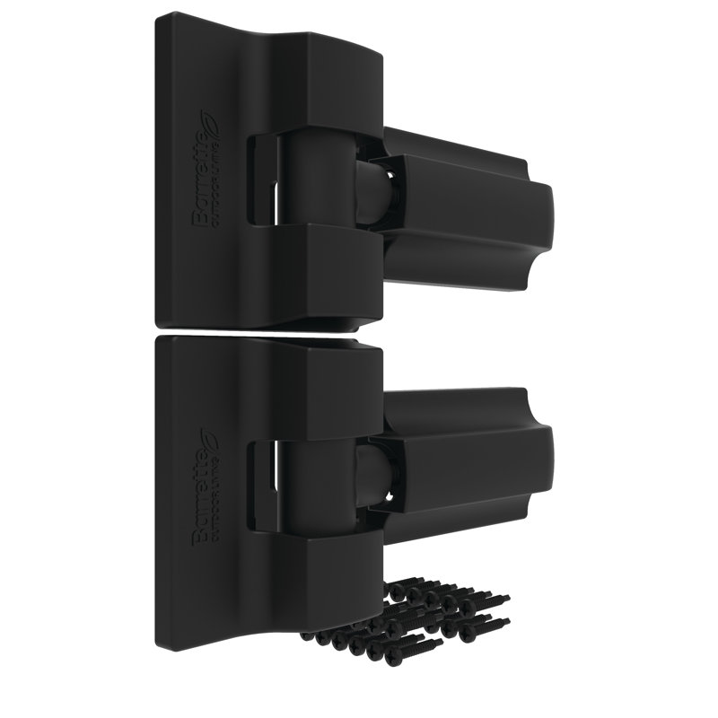 Heavy Duty Modern Wrap Hinge, Black
