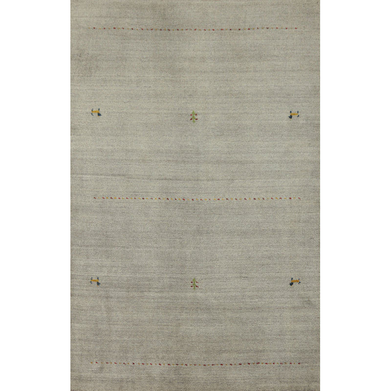 Tapis tribal fabriqué à la main de style Gabbeh 4 x 6