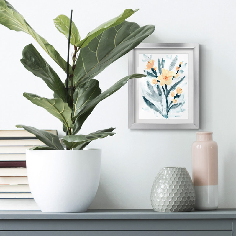 " Get Going IV ", Silver Framed Paper, White