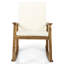 Chaise berçante d'extérieur en bois massif avec coussins Cherell-30689653