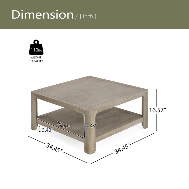 Table basse carrée avec rangement