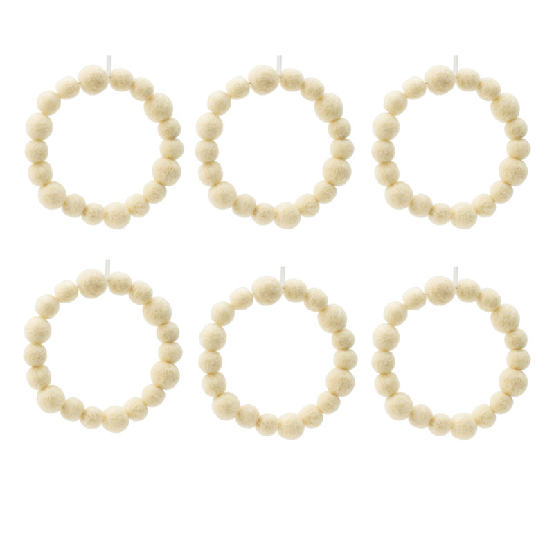 Ornements de couronne 6,7 po en forme de boule - Ensemble de 6 pour arbre de Noël et décorations des Fêtes