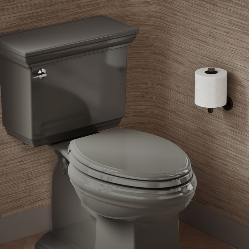 Glenbury Elongated Toilet Seat, Ready Latch, Thunder Gray