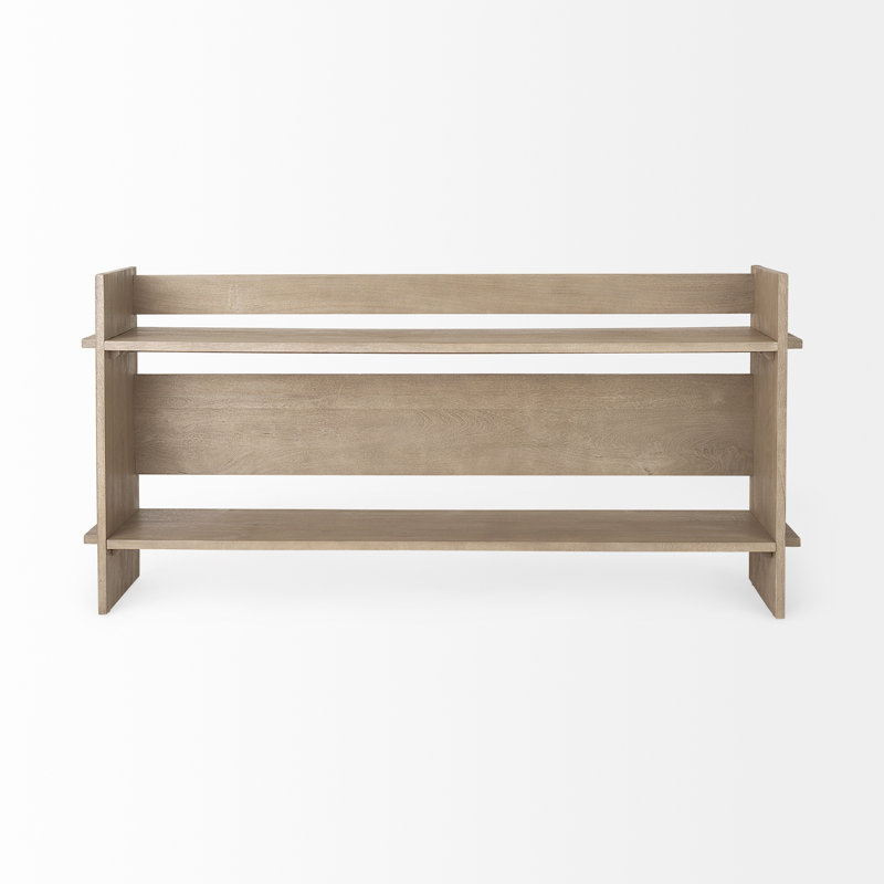 Console en bois massif 75,75 po Dalina, Brun pâle
