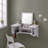 Wall Mount Ledge W/ Vanity Mirror - Transitional Style - White