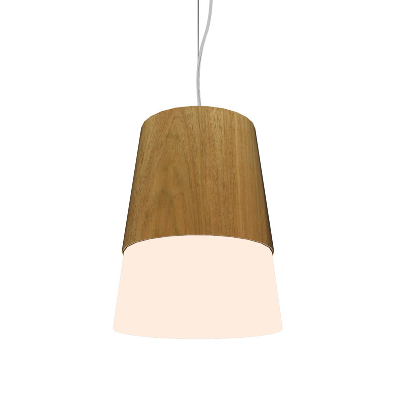 Cônico 1 - Light Pendant, Louro Freijó, Louro Freijó, 12.99" H x 10.83" W x 10.83" D
