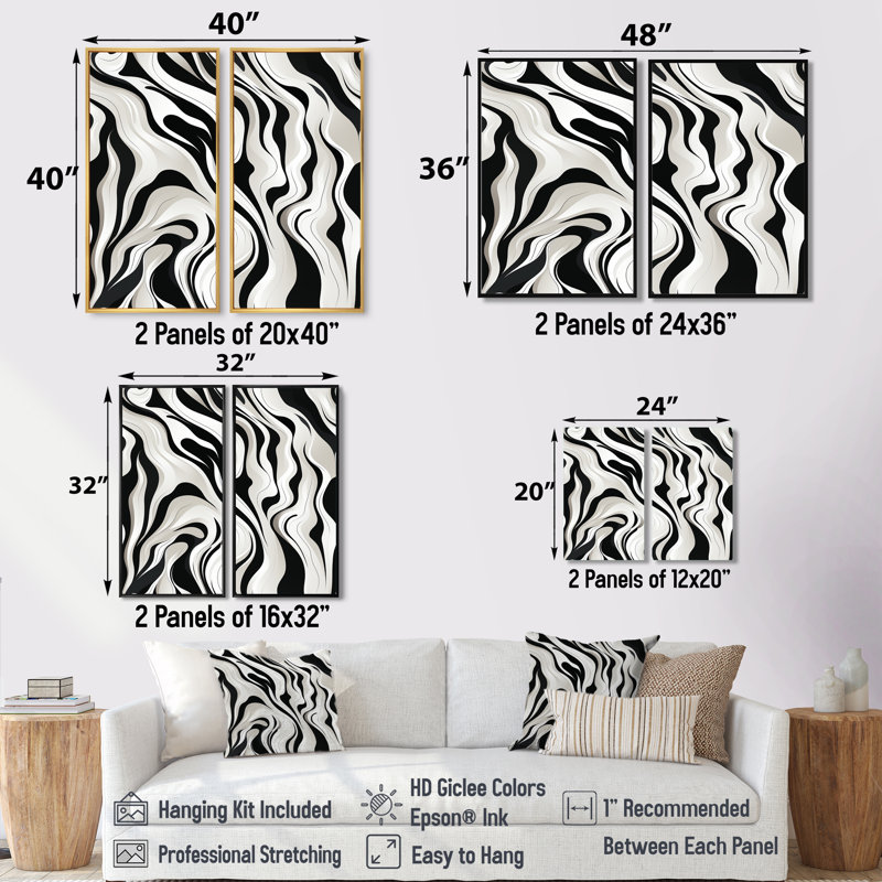 Minimalist Sophistication - Impression sur toile surdimensionnée abstraite, H 40 po x l 40 po, Impression encadrée flottante