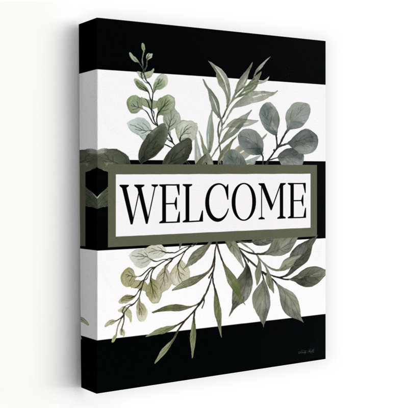 Welcome, art contemporain, H 24 po x l 16 po