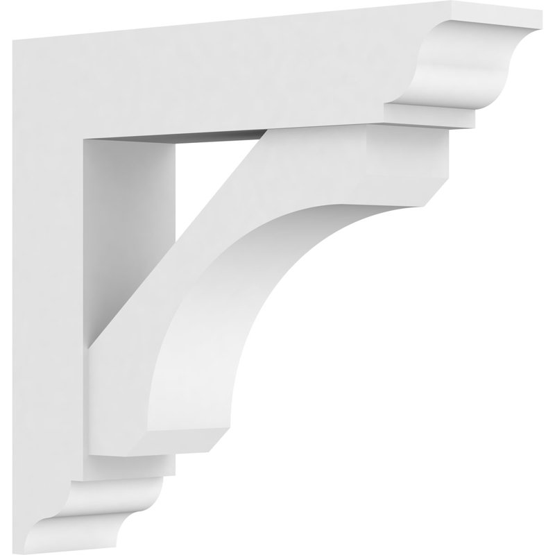 Support standard en PVC de qualité architecturale avec extrémités traditionnelles, H 20 po x l 5 po x P 20 po