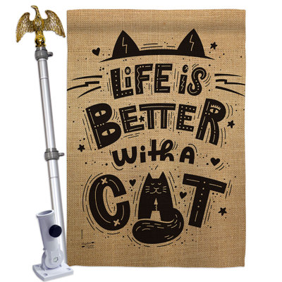 Double Sided 40'' H x 28'' W Polyester Animal Flag Set